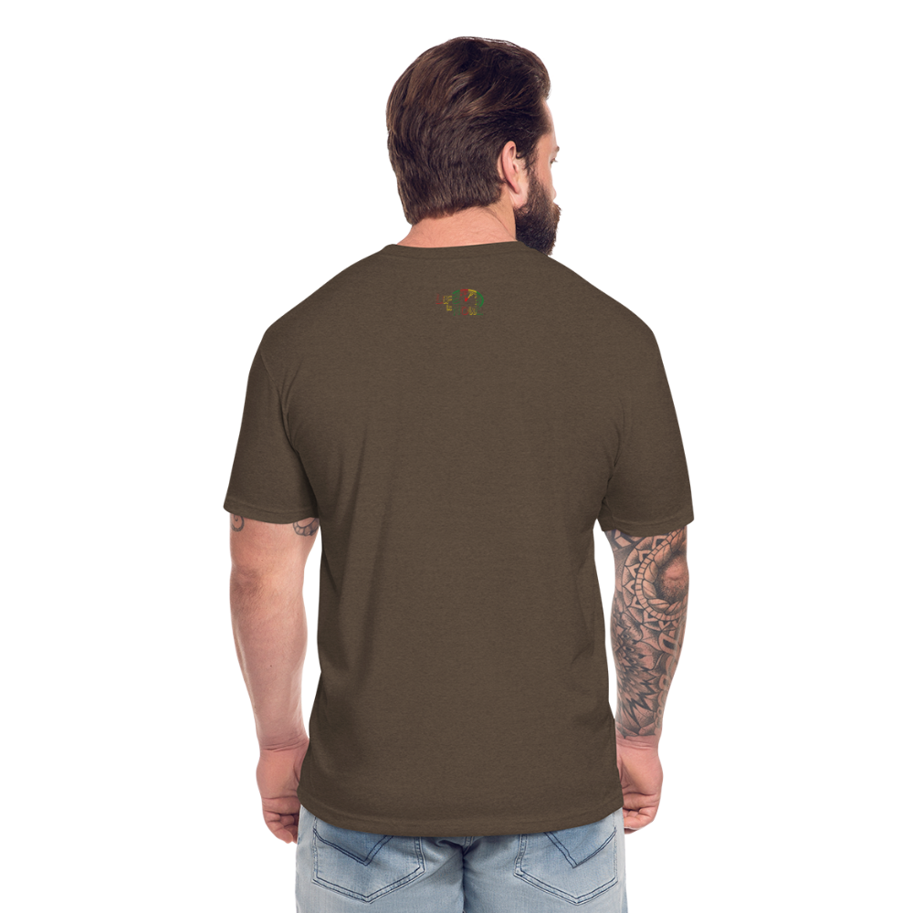 !Now Rasta Cut Out Fitted Cotton/Poly T-Shirt - heather espresso