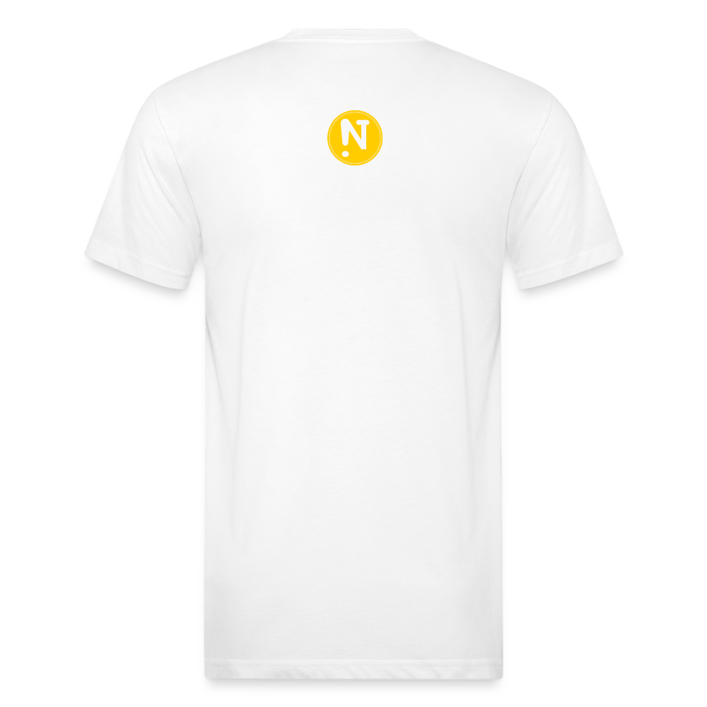 Squiggle Sunflower Fitted Cotton/Poly T-Shirt - white