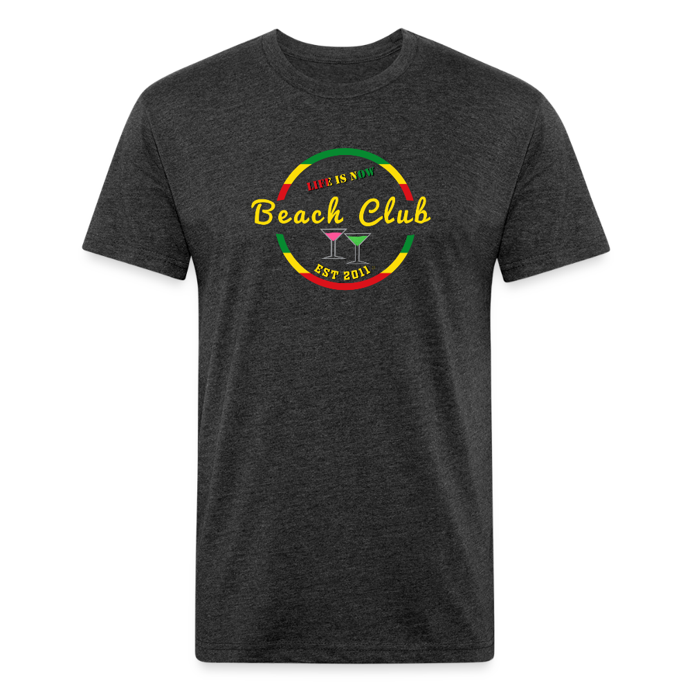 Rasta Beach Club Fitted Cotton/Poly T-Shirt - heather black