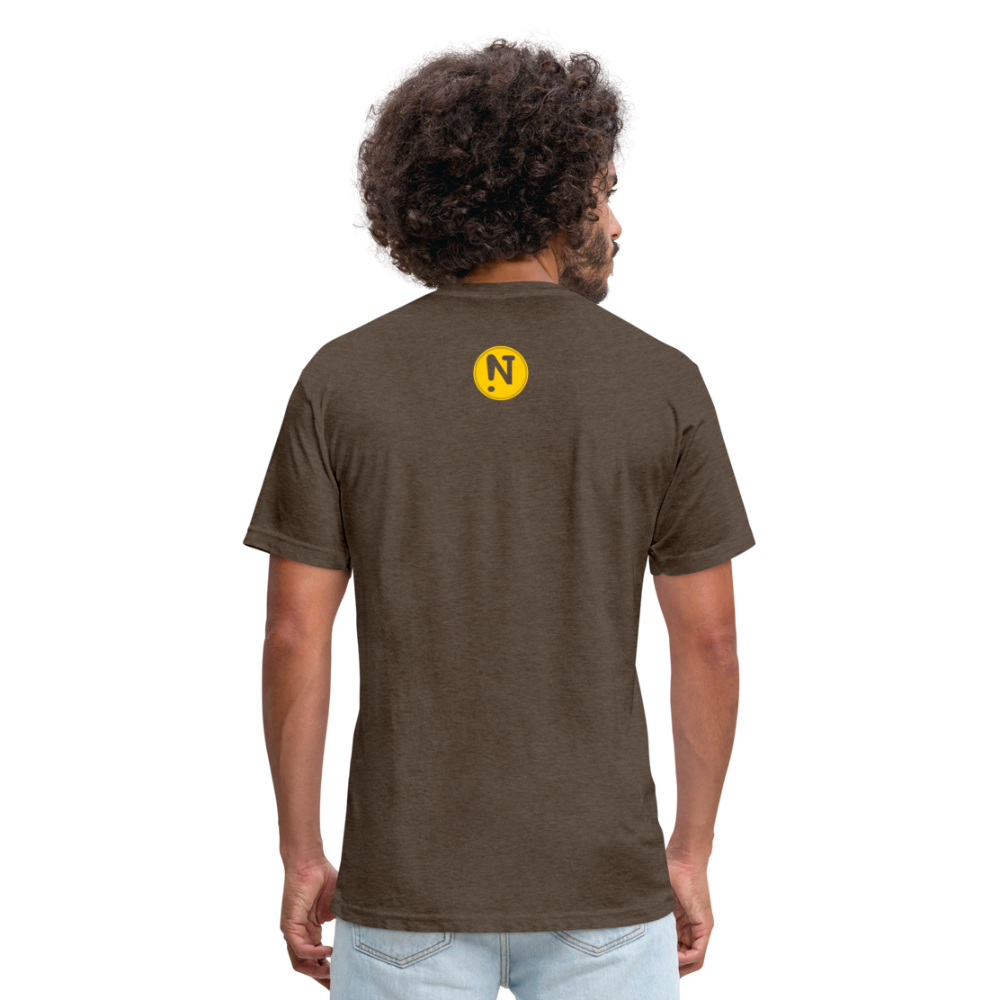 Squiggle Sunflower Fitted Cotton/Poly T-Shirt - heather espresso