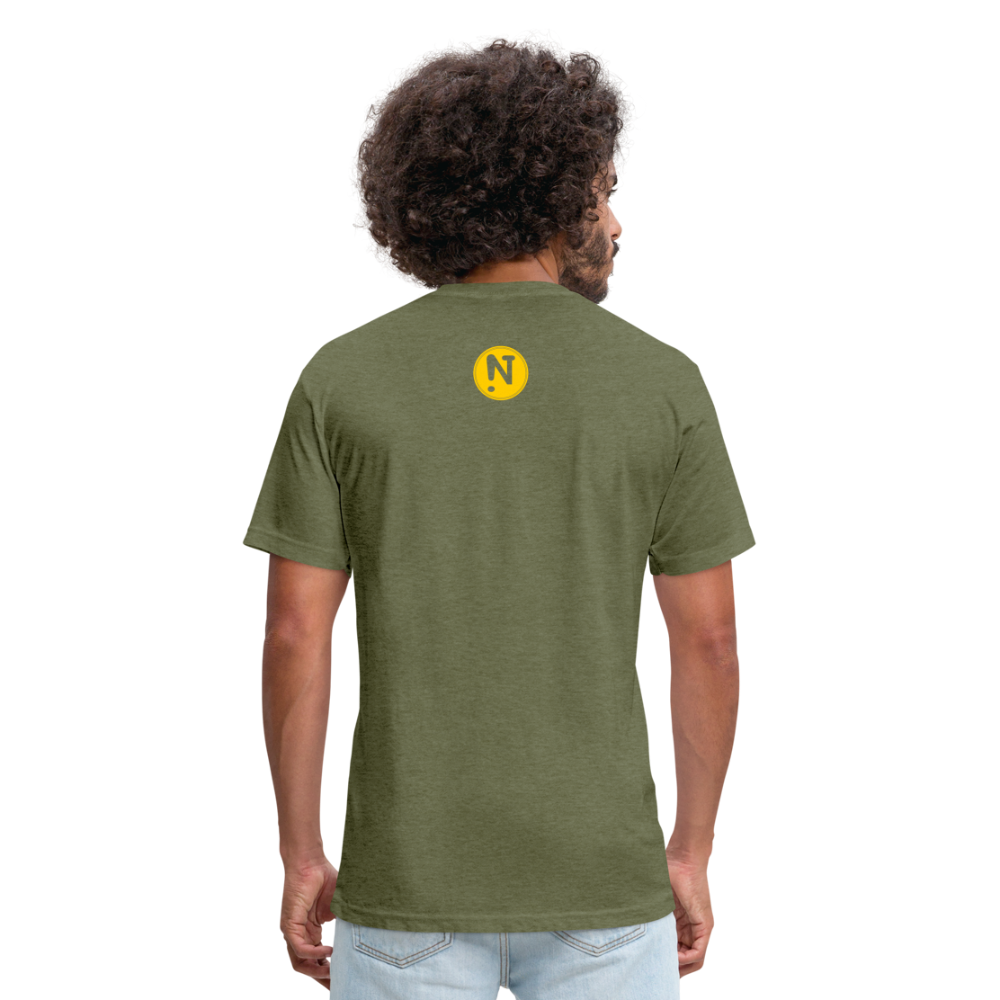 Squiggle Sunflower Fitted Cotton/Poly T-Shirt - heather military green
