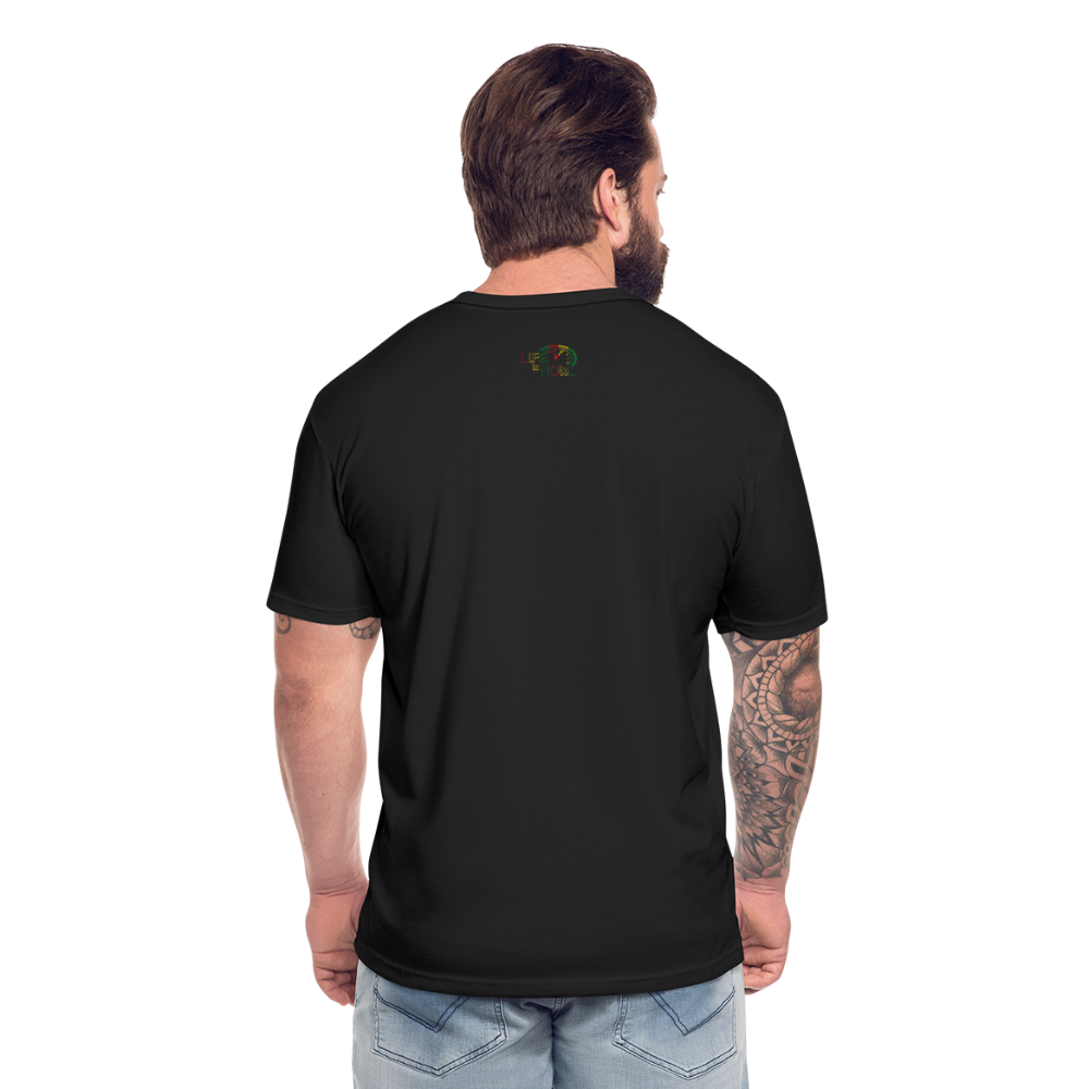 !Now Rasta Cut Out Fitted Cotton/Poly T-Shirt - black