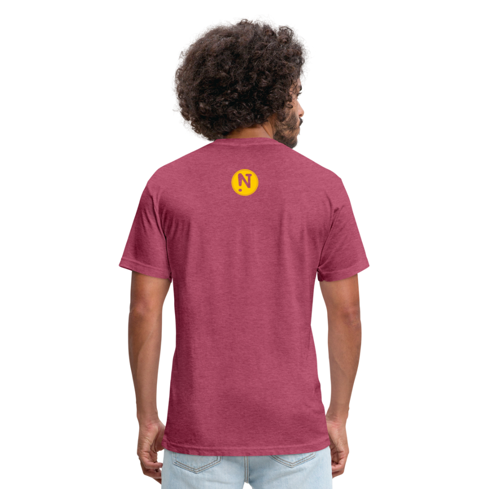 Squiggle Sunflower Fitted Cotton/Poly T-Shirt - heather burgundy