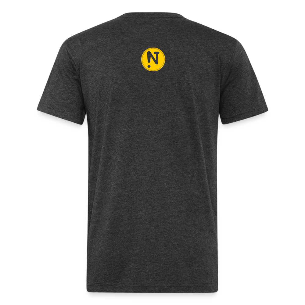 Squiggle Sunflower Fitted Cotton/Poly T-Shirt - heather black