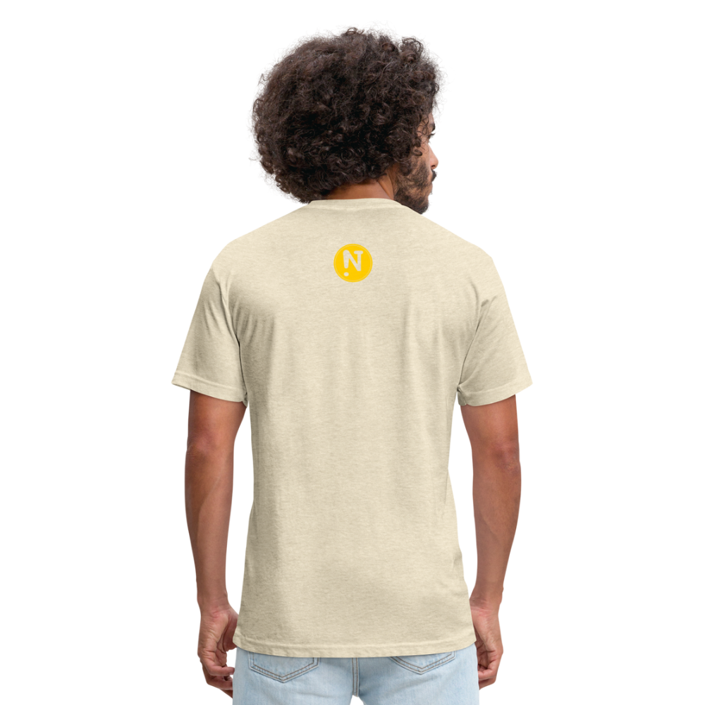 Squiggle Sunflower Fitted Cotton/Poly T-Shirt - heather cream
