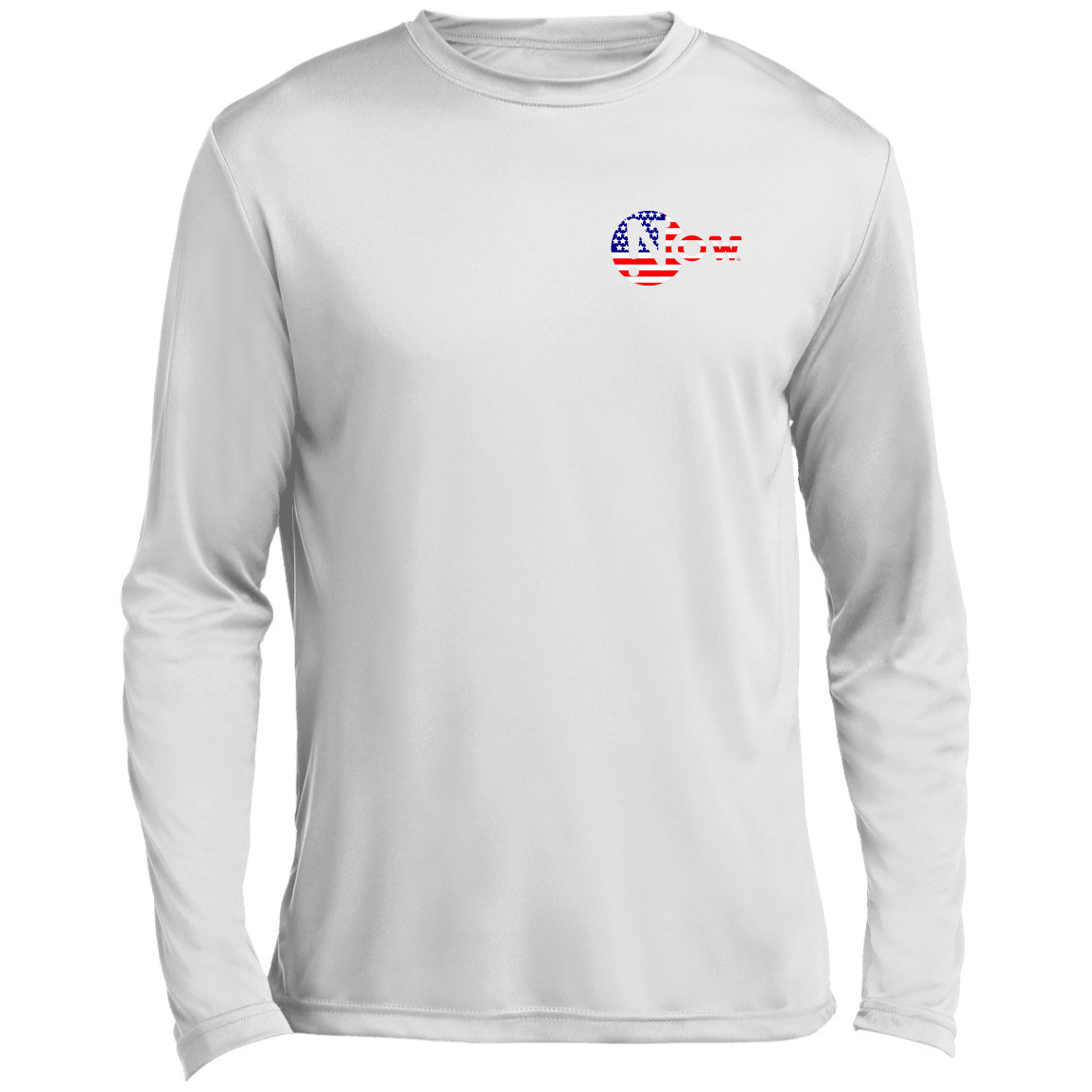 !N USA Flag Cutout Men’s Long Sleeve Performance Tee
