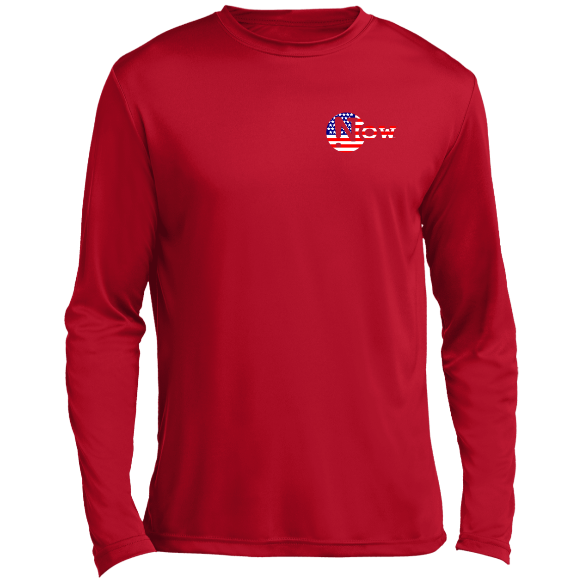 !N USA Flag Cutout Men’s Long Sleeve Performance Tee