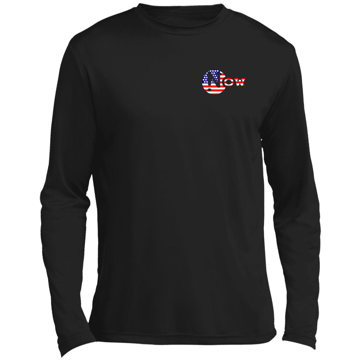 !N USA Flag Cutout Men’s Long Sleeve Performance Tee
