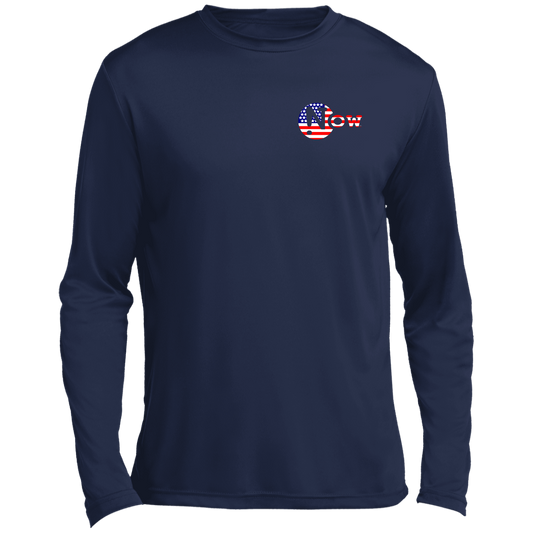 !N USA Flag Cutout Men’s Long Sleeve Performance Tee
