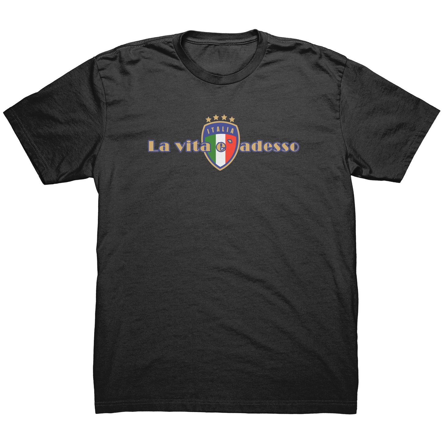 La Vita e` Adesso Men’s 100% Cotton Short Sleeve Shirt