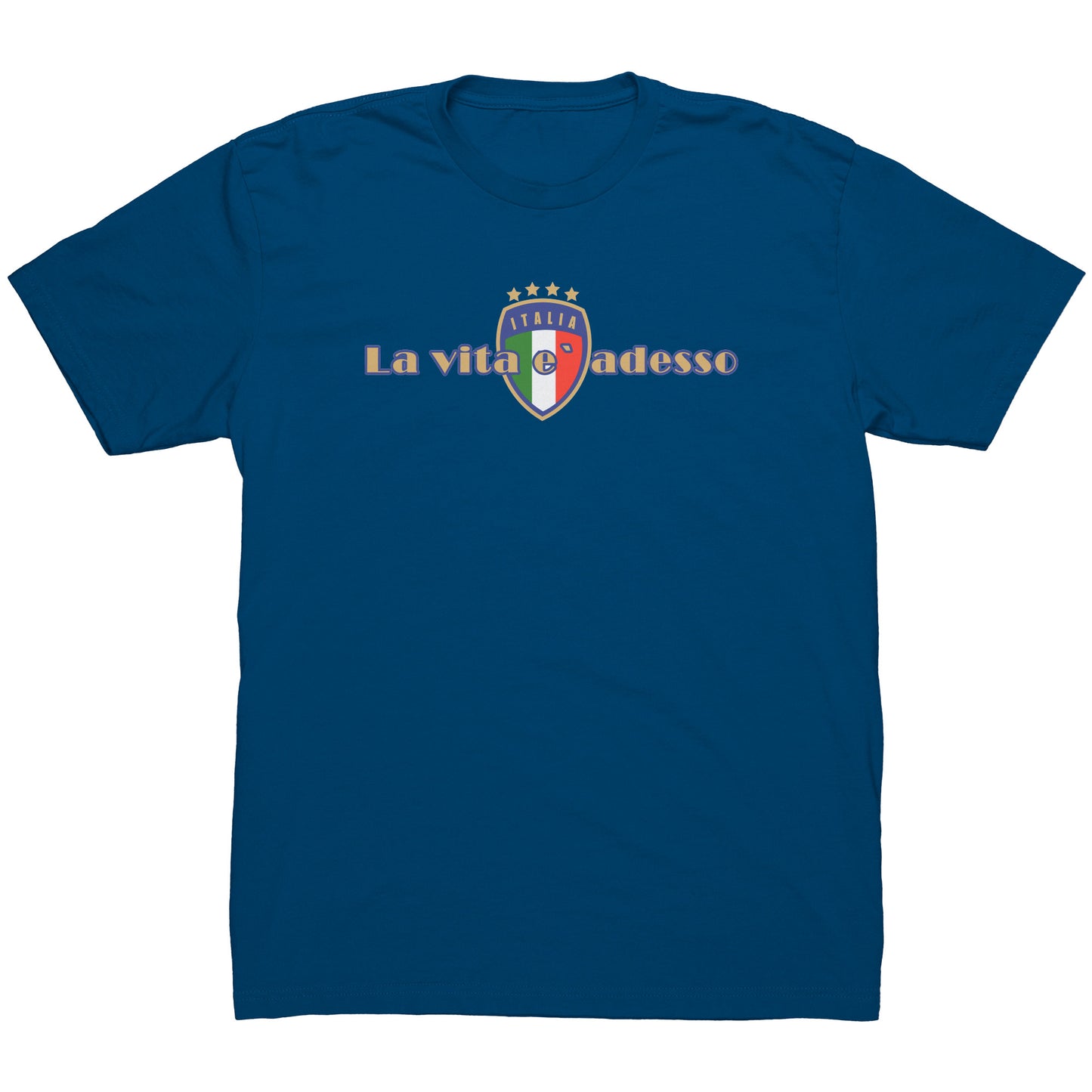 La Vita e` Adesso Men’s 100% Cotton Short Sleeve Shirt
