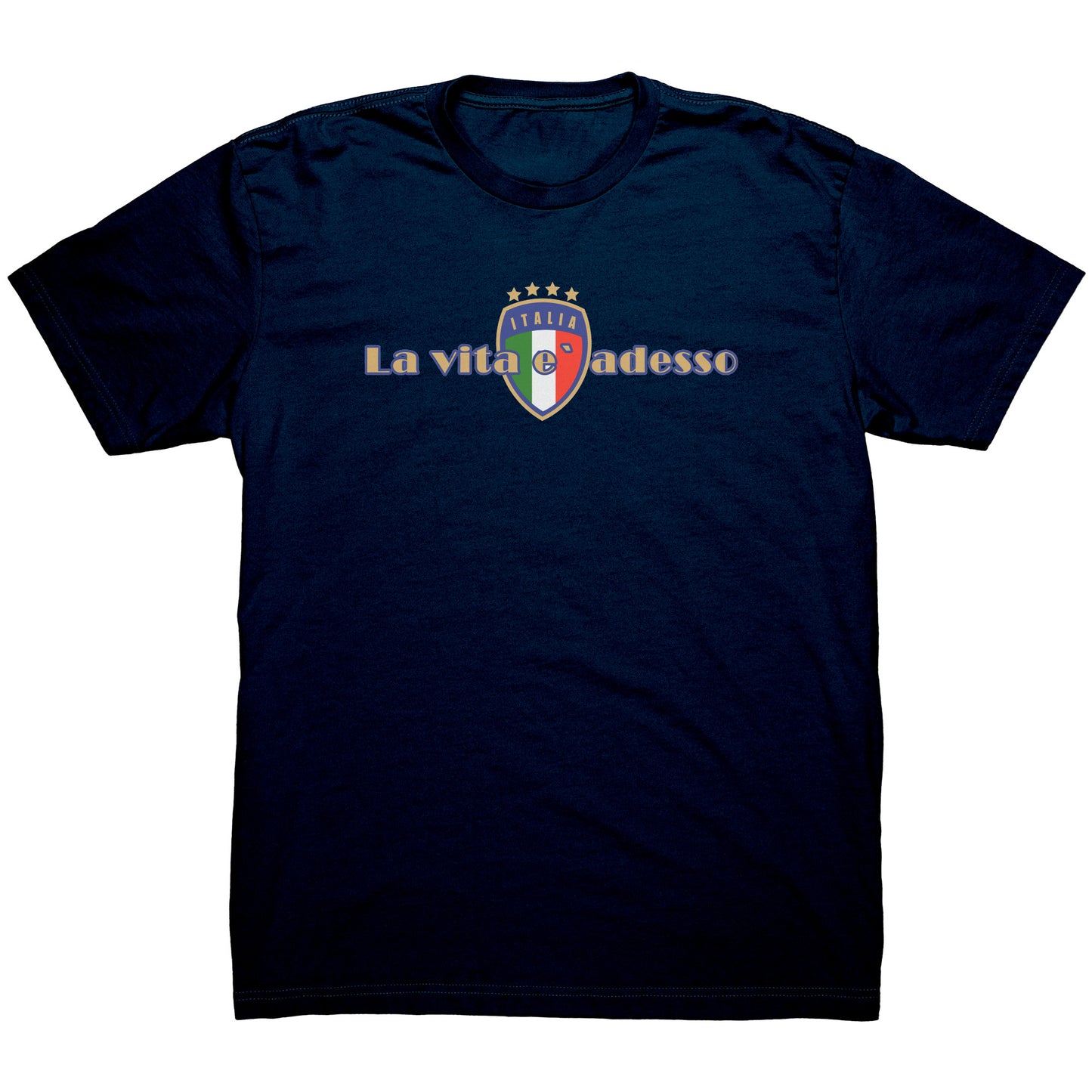 La Vita e` Adesso Men’s 100% Cotton Short Sleeve Shirt