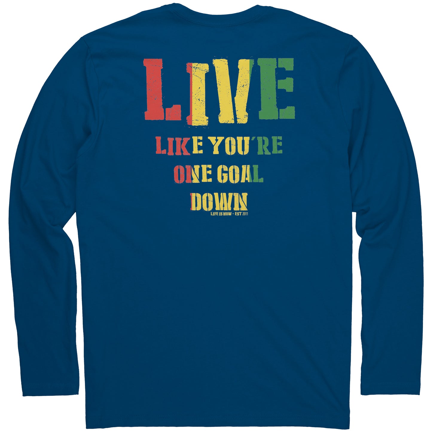 Rasta One Goal Down Long Sleeve