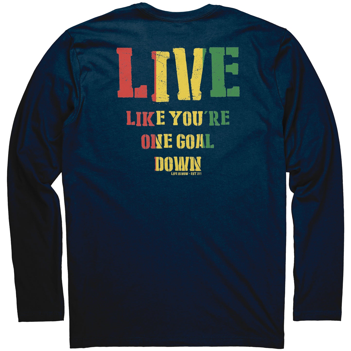 Rasta One Goal Down Long Sleeve