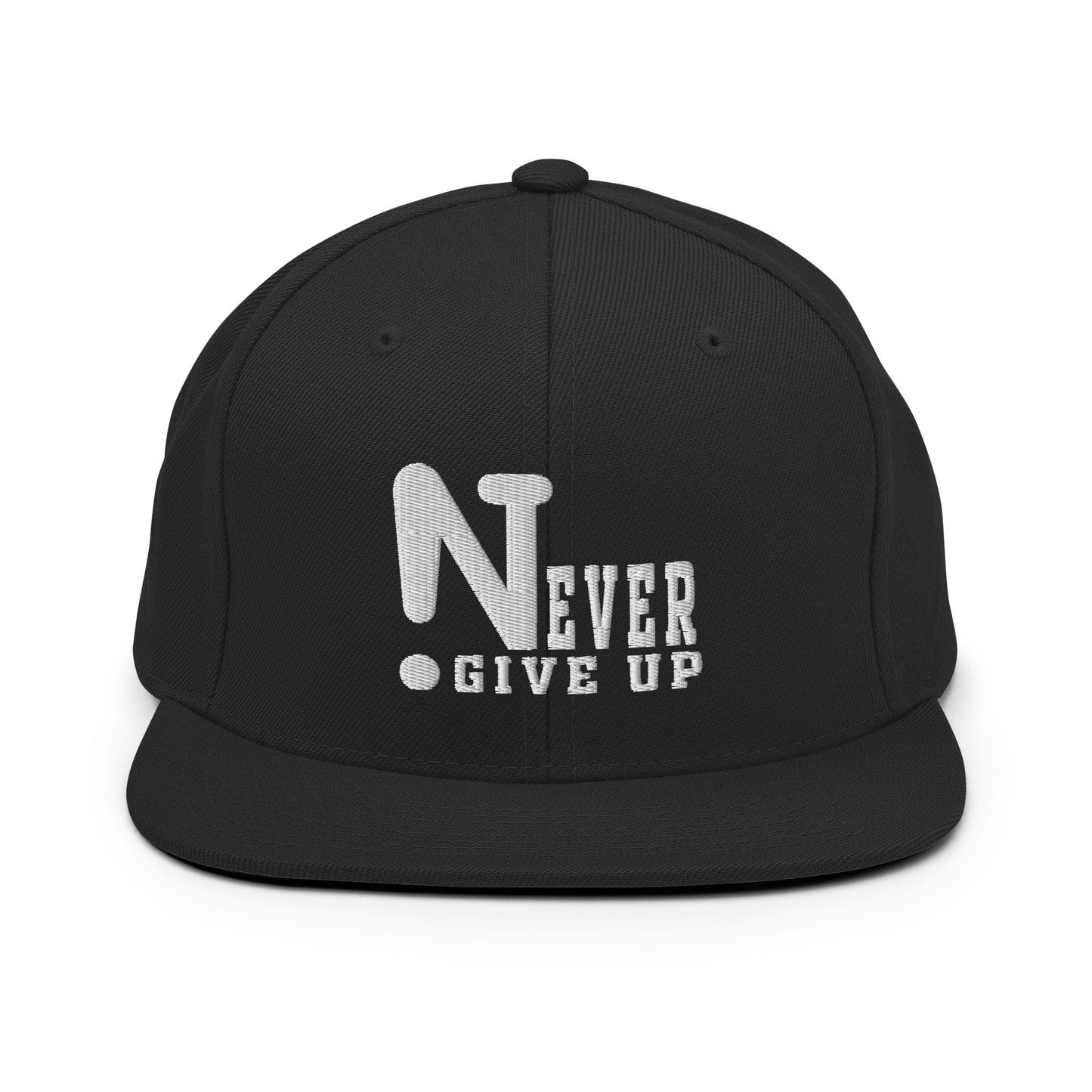 !Never Give Up Snapback Hat