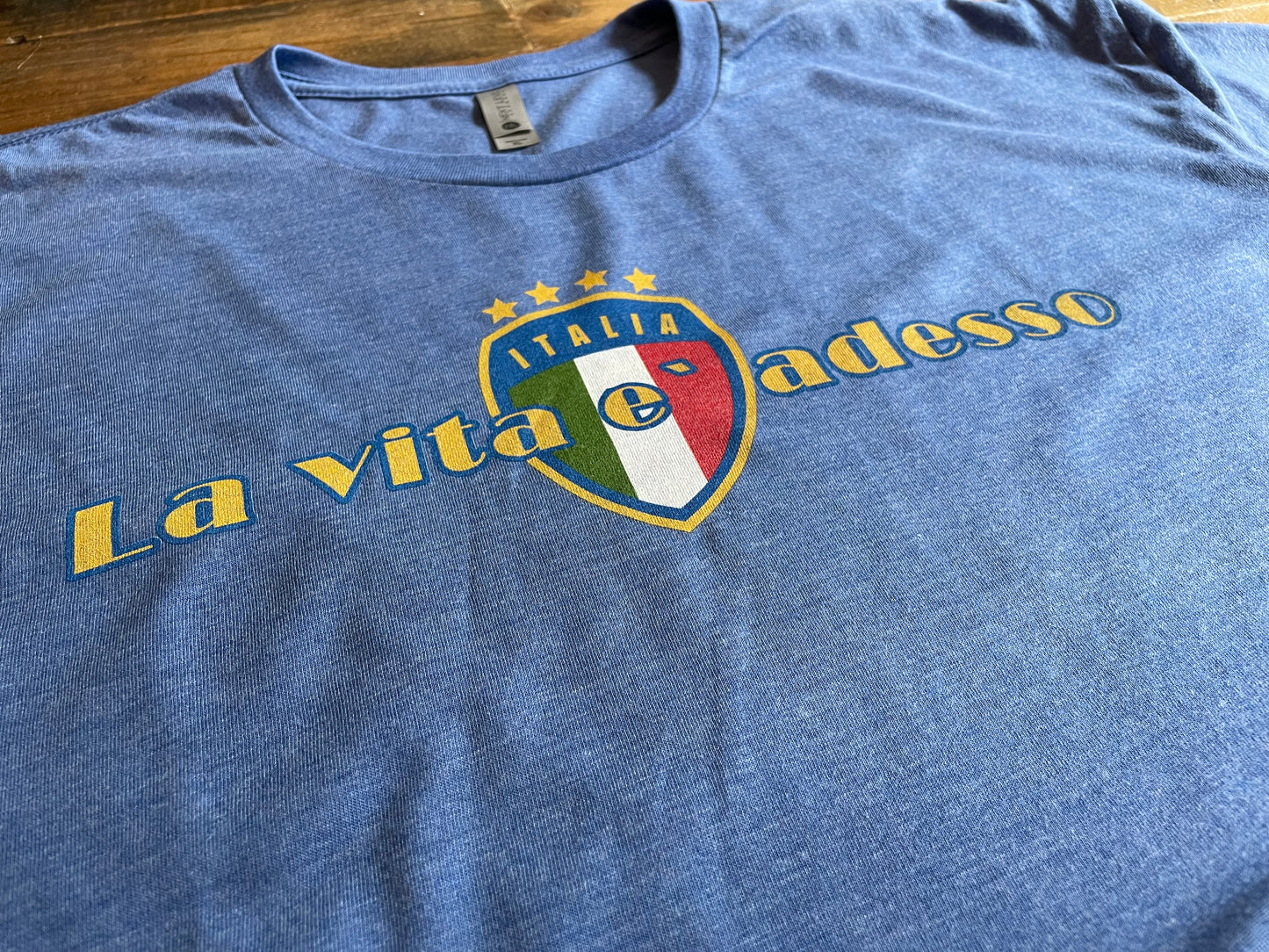 La Vita e` Adesso Men’s Triblend Short Sleeve Shirt