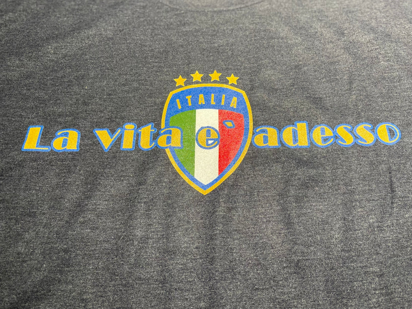 La Vita e` Adesso Men’s Triblend Short Sleeve Shirt