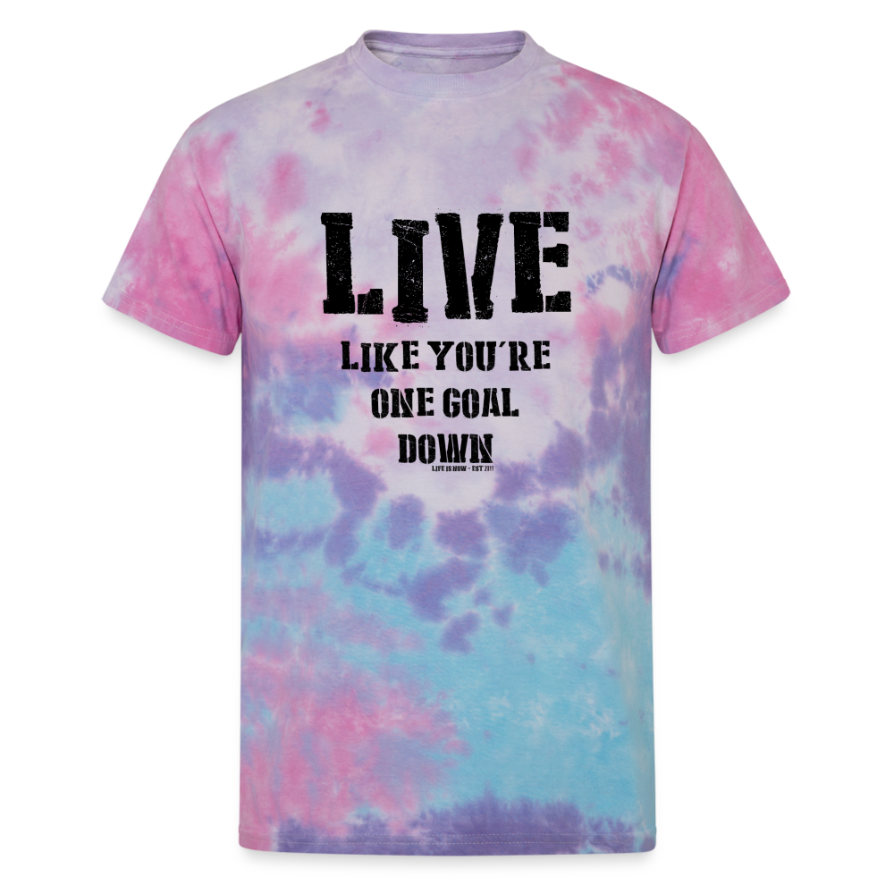 One Goal Down Unisex Tie Dye T-Shirt - cotton candy