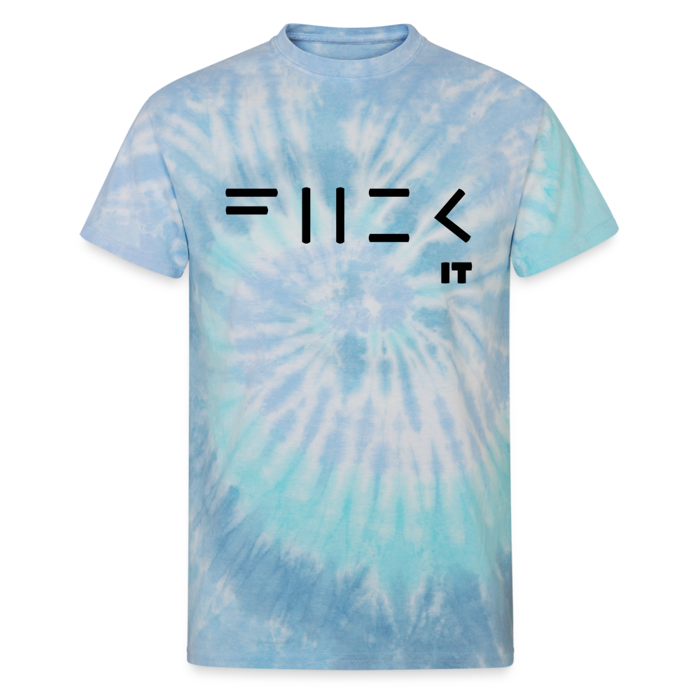 Fuck It Unisex Tie Dye T-Shirt - blue lagoon