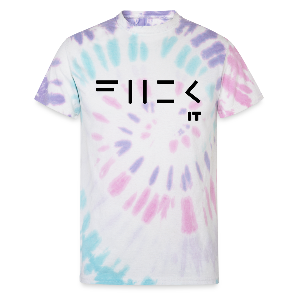 Fuck It Unisex Tie Dye T-Shirt - Pastel Spiral