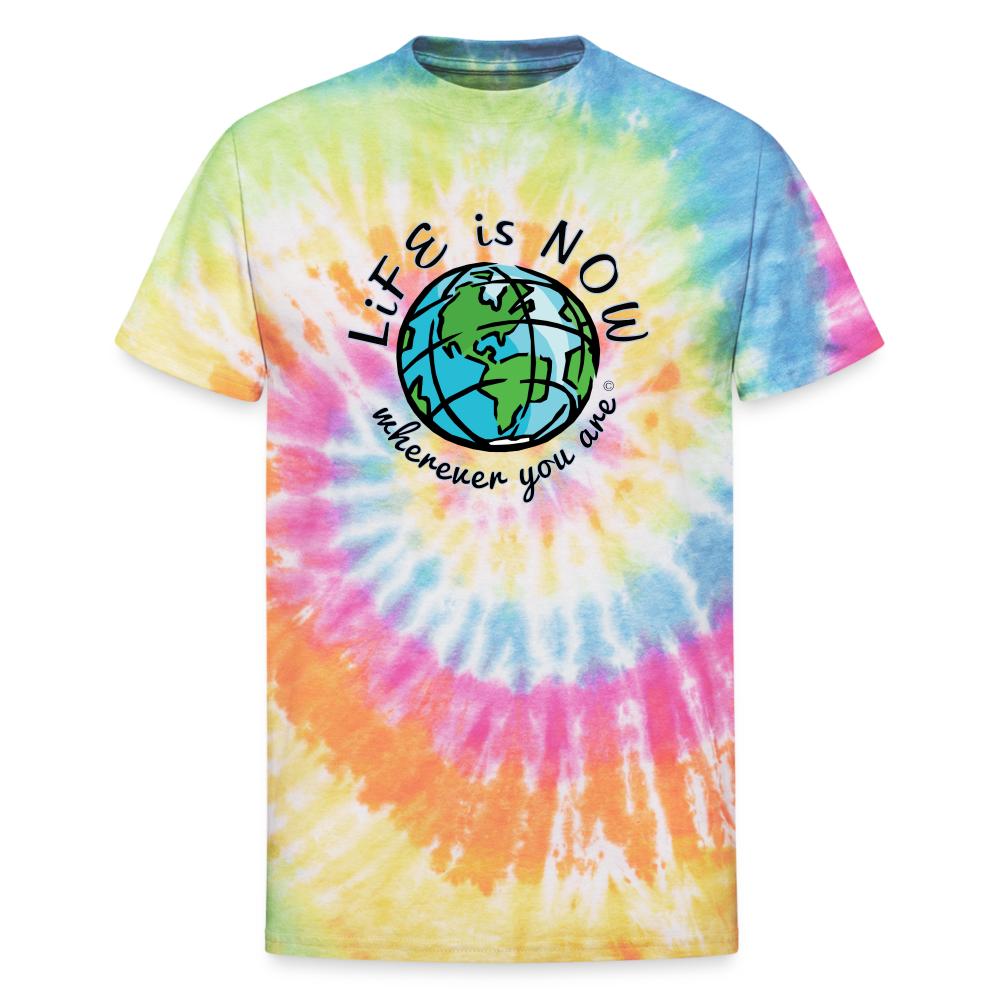 Globe Wherever You Are Unisex Tie Dye T-Shirt - rainbow