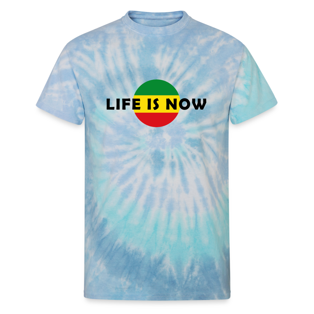 LiFE is NOW Rasta Unisex Tie Dye T-Shirt - blue lagoon
