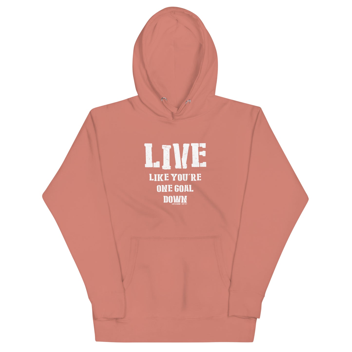 One Goal Down Unisex Hoodie (light logo)