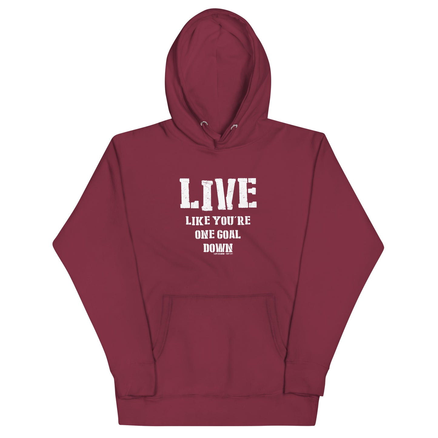 One Goal Down Unisex Hoodie (light logo)