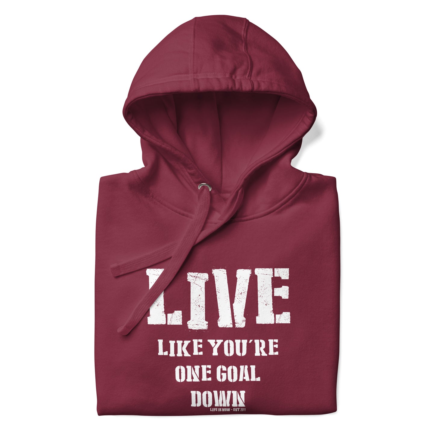 One Goal Down Unisex Hoodie (light logo)