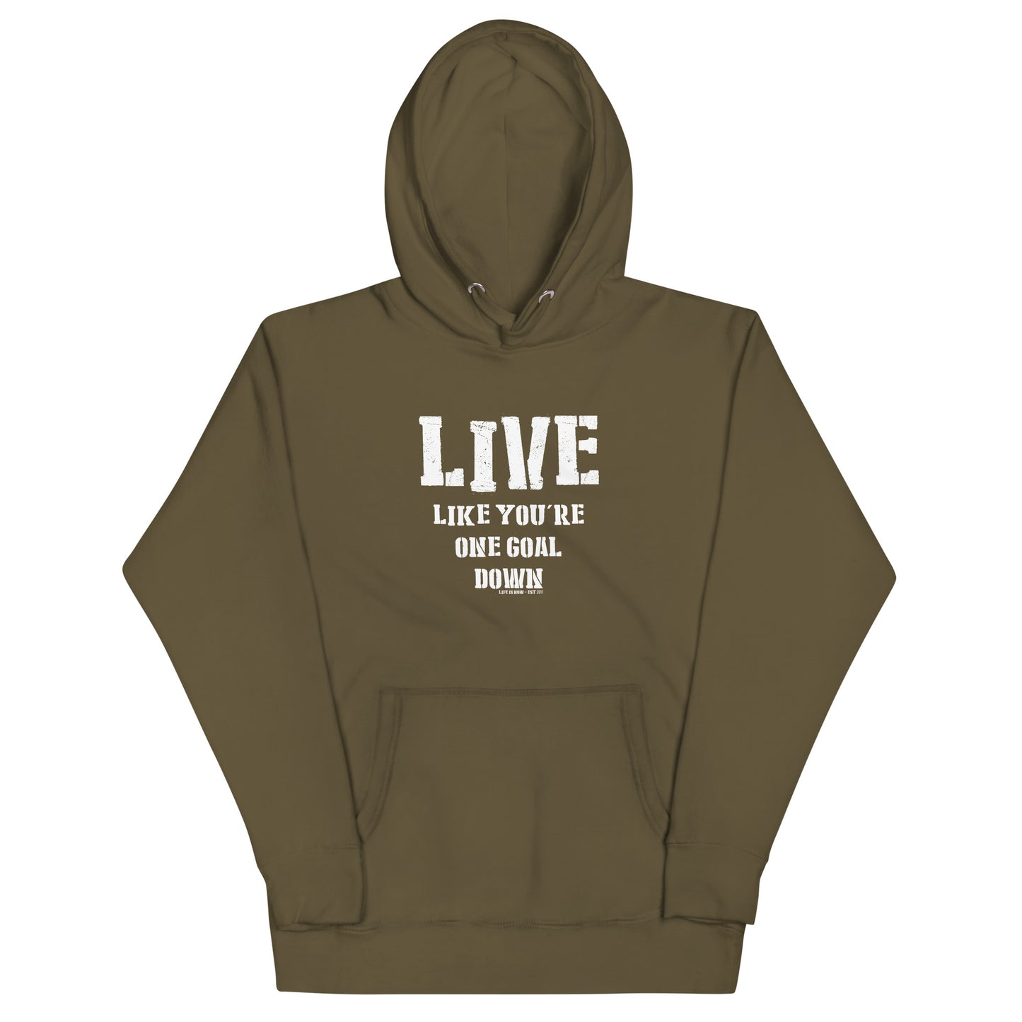 One Goal Down Unisex Hoodie (light logo)