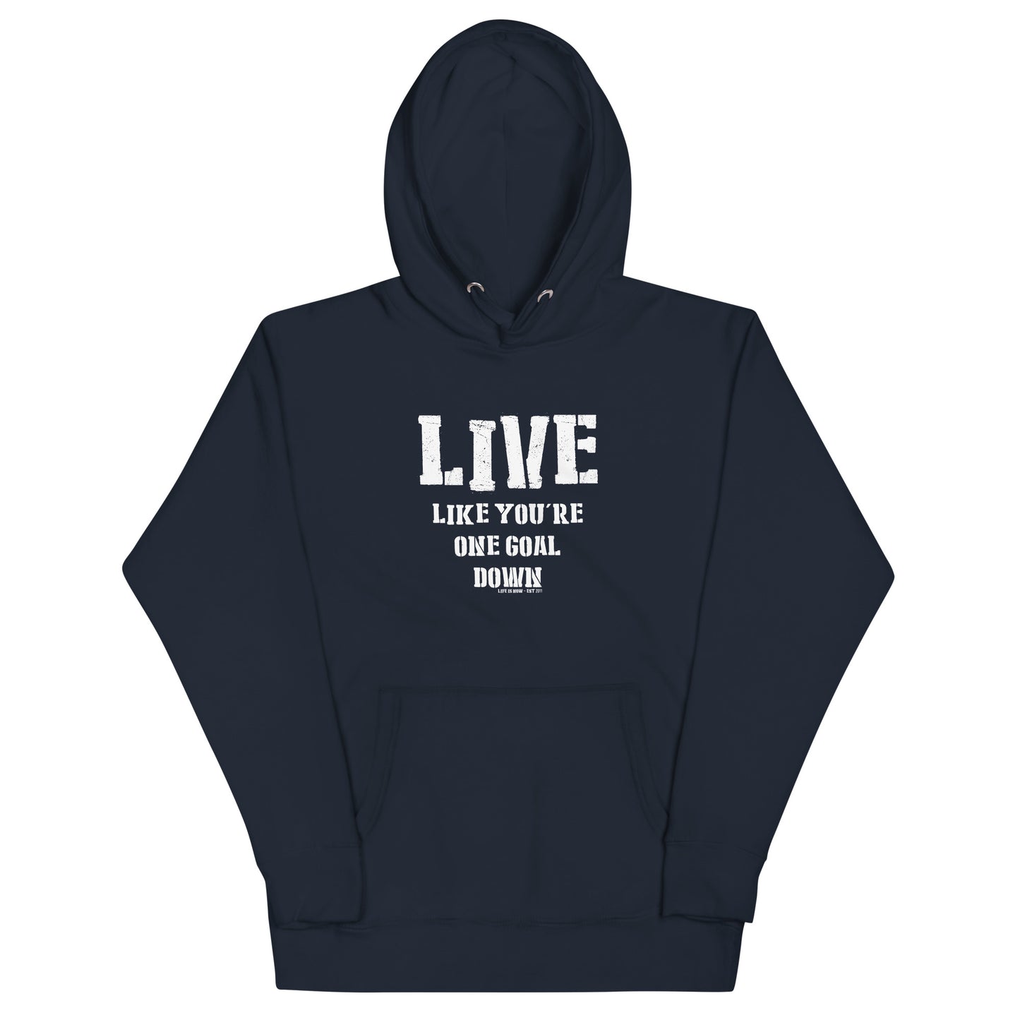 One Goal Down Unisex Hoodie (light logo)