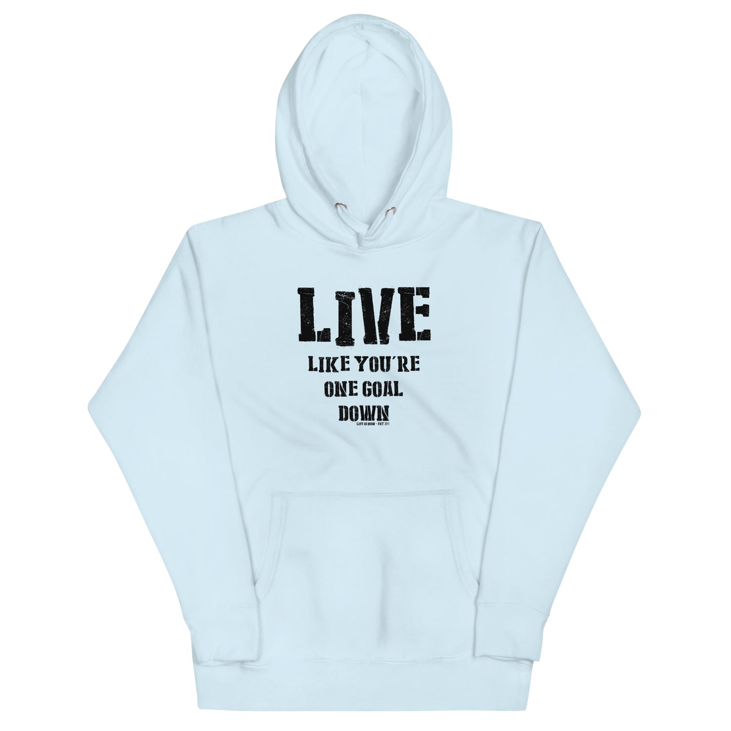 One Goal Down Unisex Hoodie (dark logo)