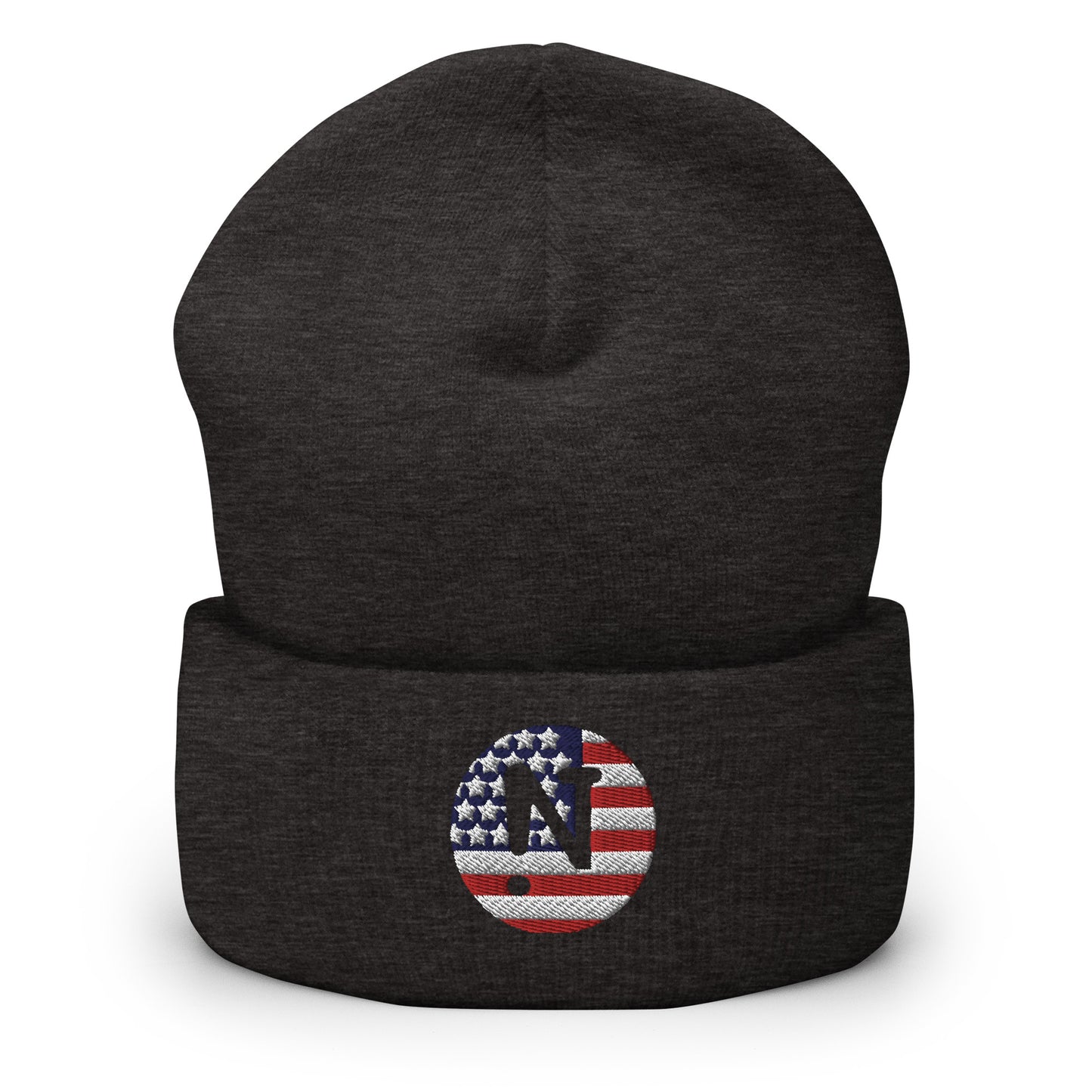 !N US Flag Cuffed Beanie
