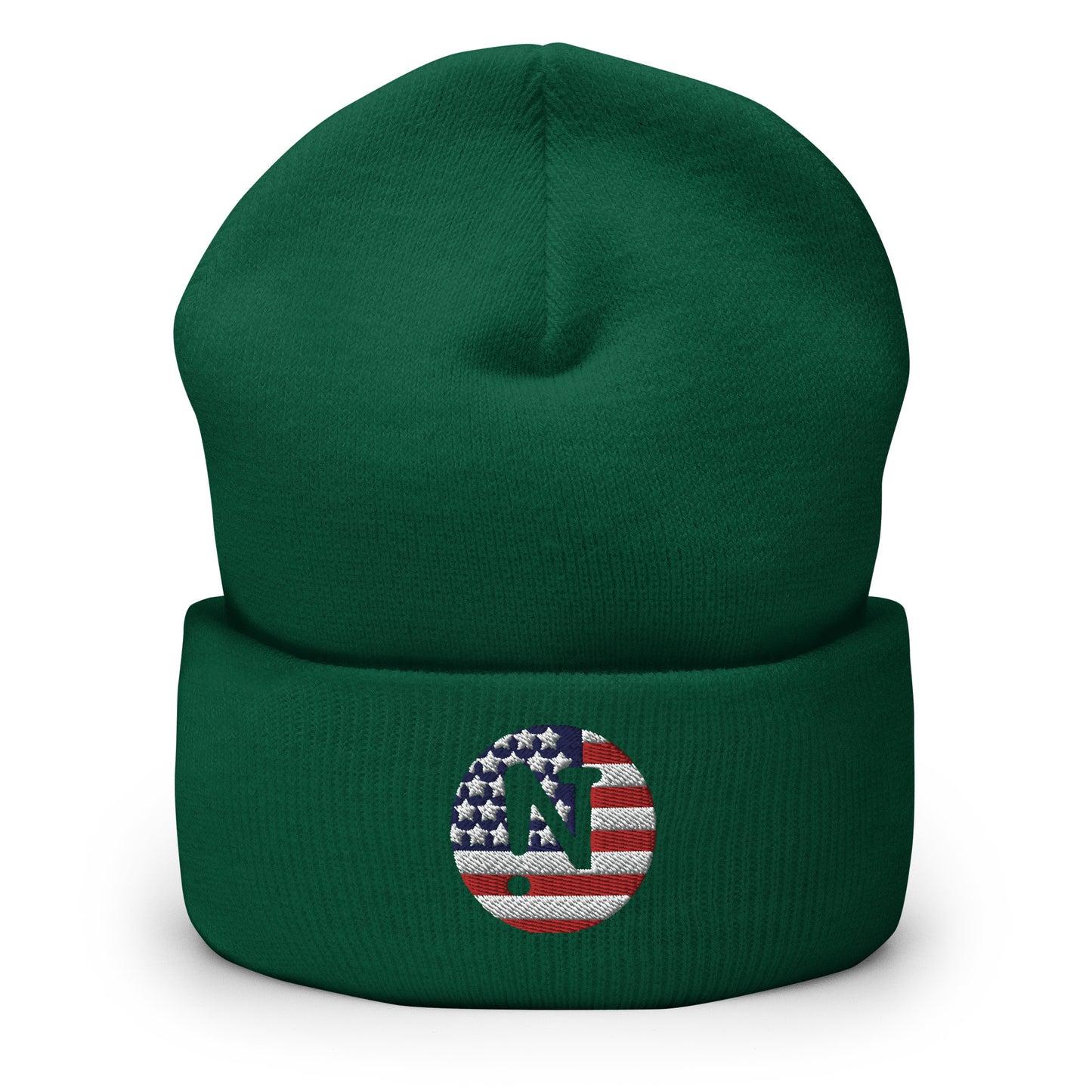 !N US Flag Cuffed Beanie