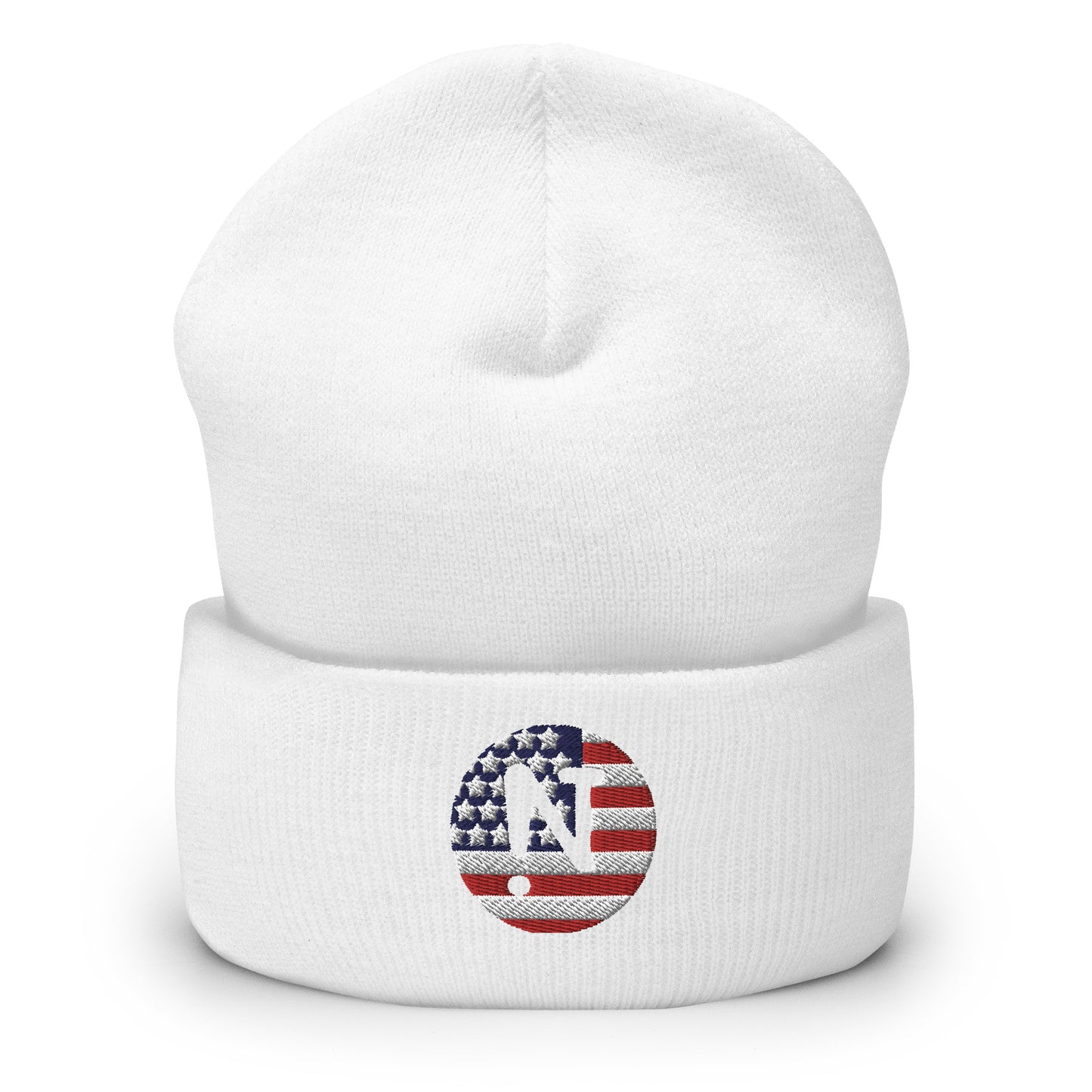 !N US Flag Cuffed Beanie