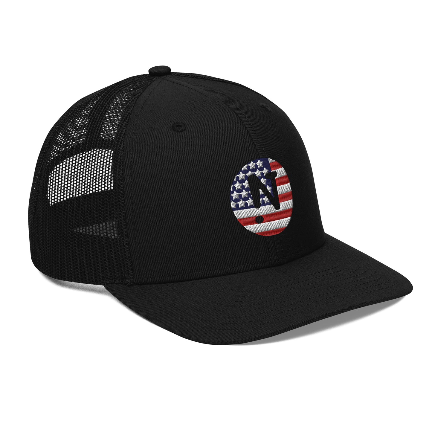 !N US Flag Trucker Cap
