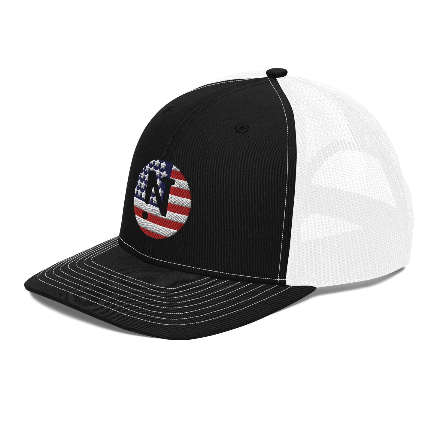 !N US Flag Trucker Cap