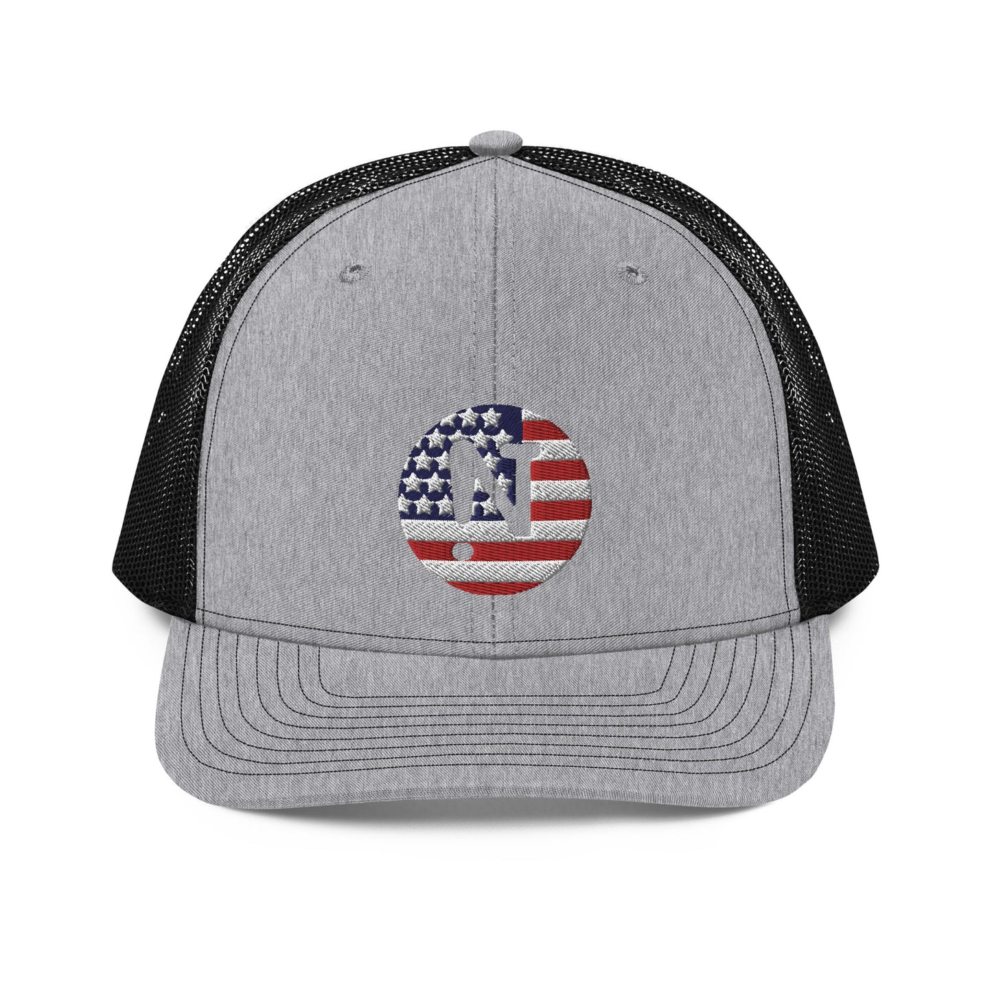 !N US Flag Trucker Cap