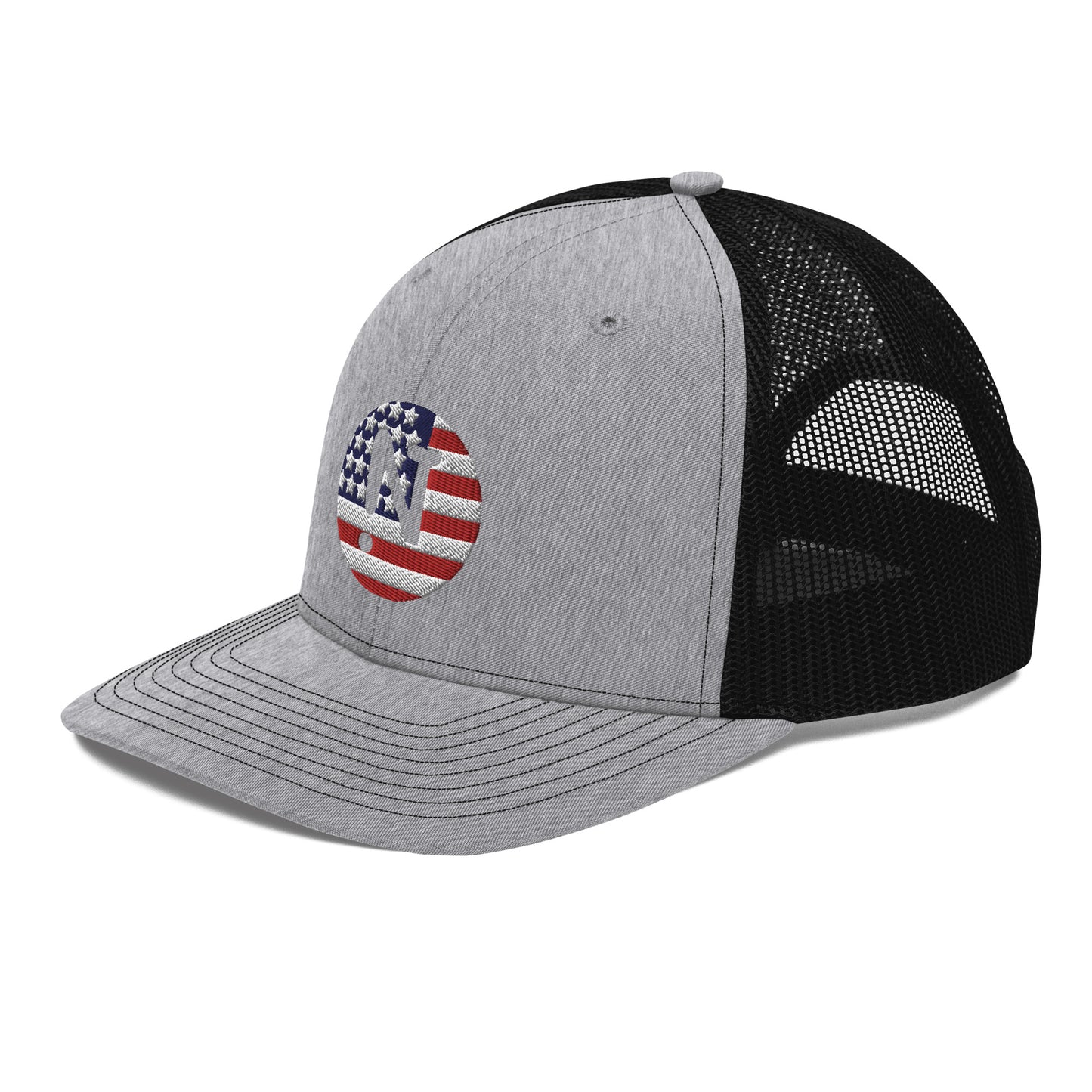 !N US Flag Trucker Cap