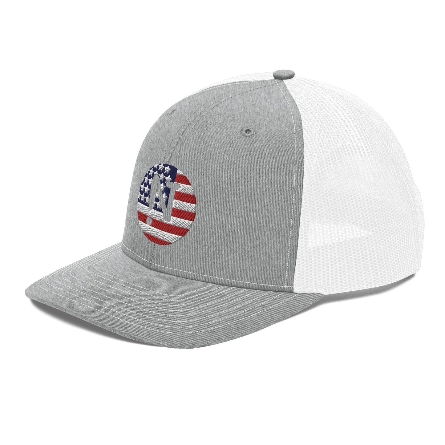 !N US Flag Trucker Cap