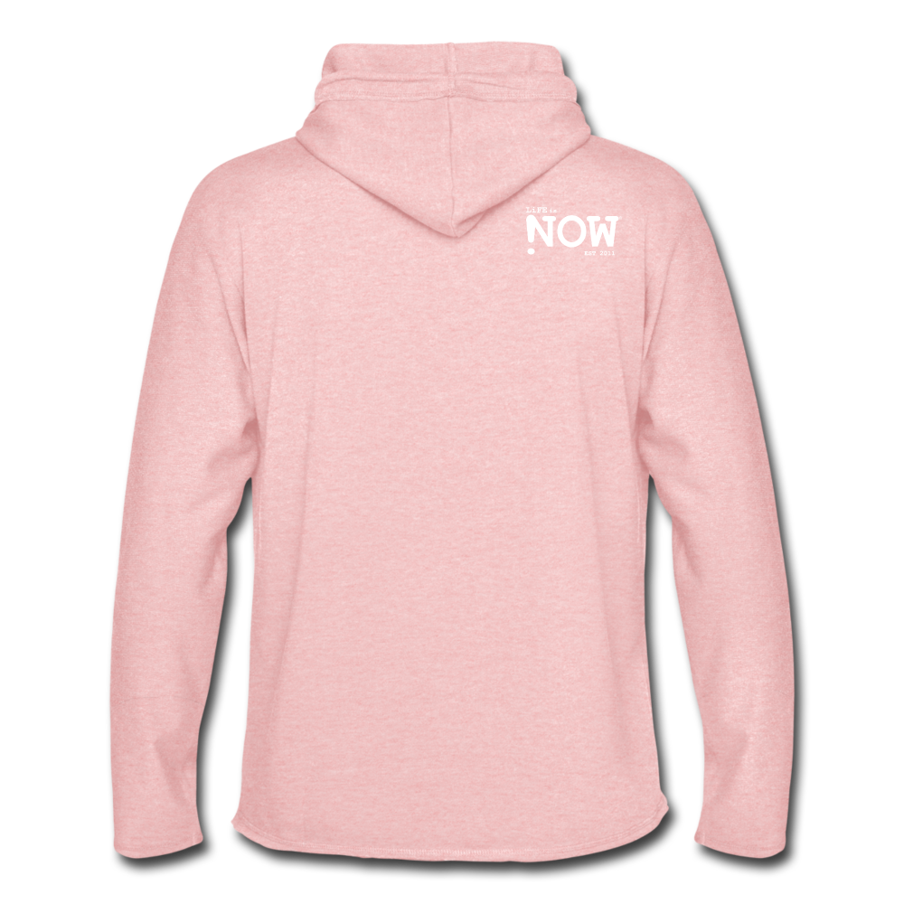 Sandwich Boardwalk Badge Unisex Lightweight Terry Hoodie - cream heather pink