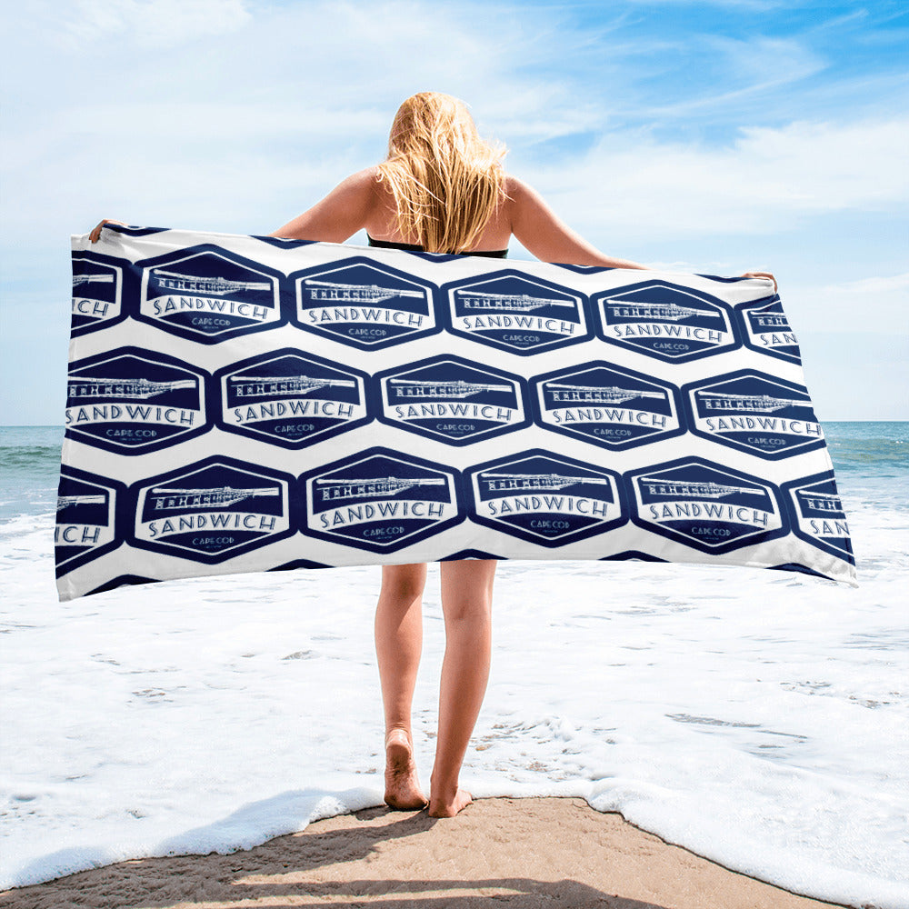 Sandwich Boardwalk Badge Beach Towel