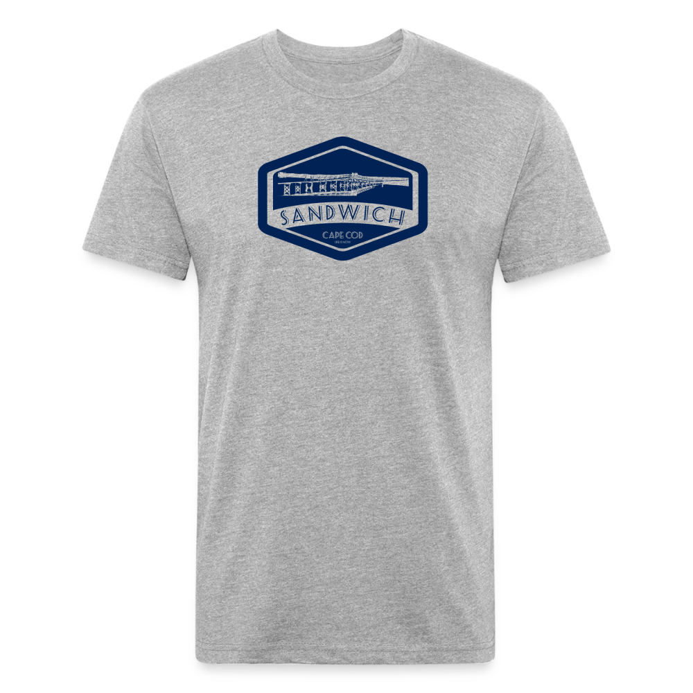 Sandwich Boardwalk Navy Fitted Cotton/Poly T-Shirt - heather gray