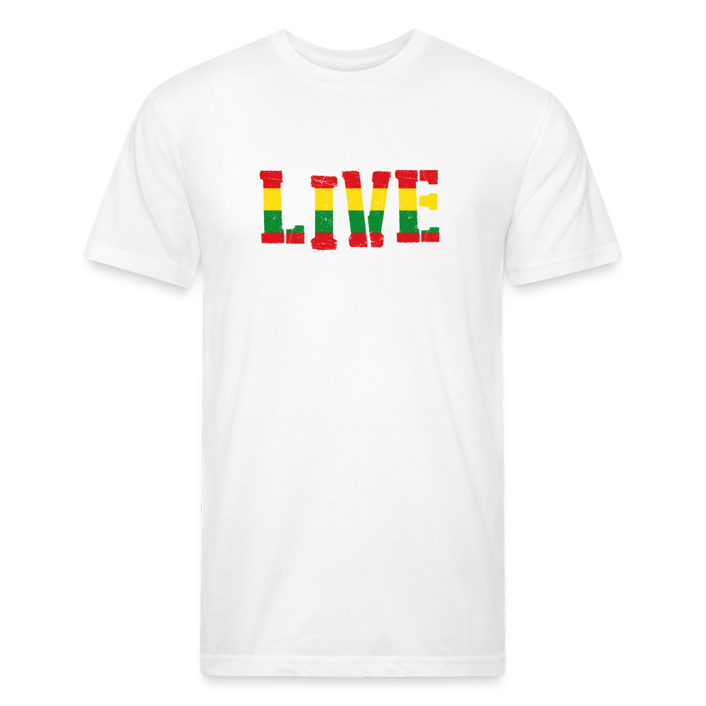 Rasta Live Fitted Cotton/Poly T-Shirt - white