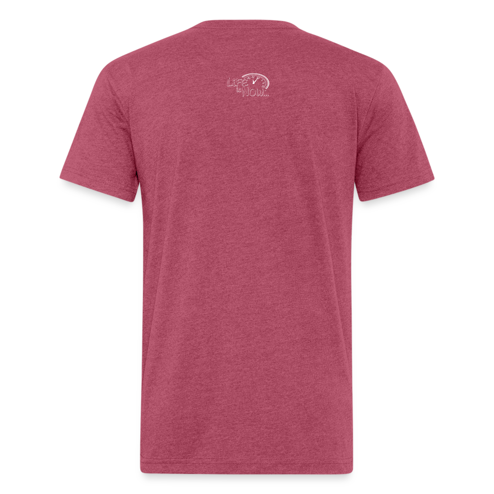 Mountain High Fitted Cotton/Poly T-Shirt - heather burgundy