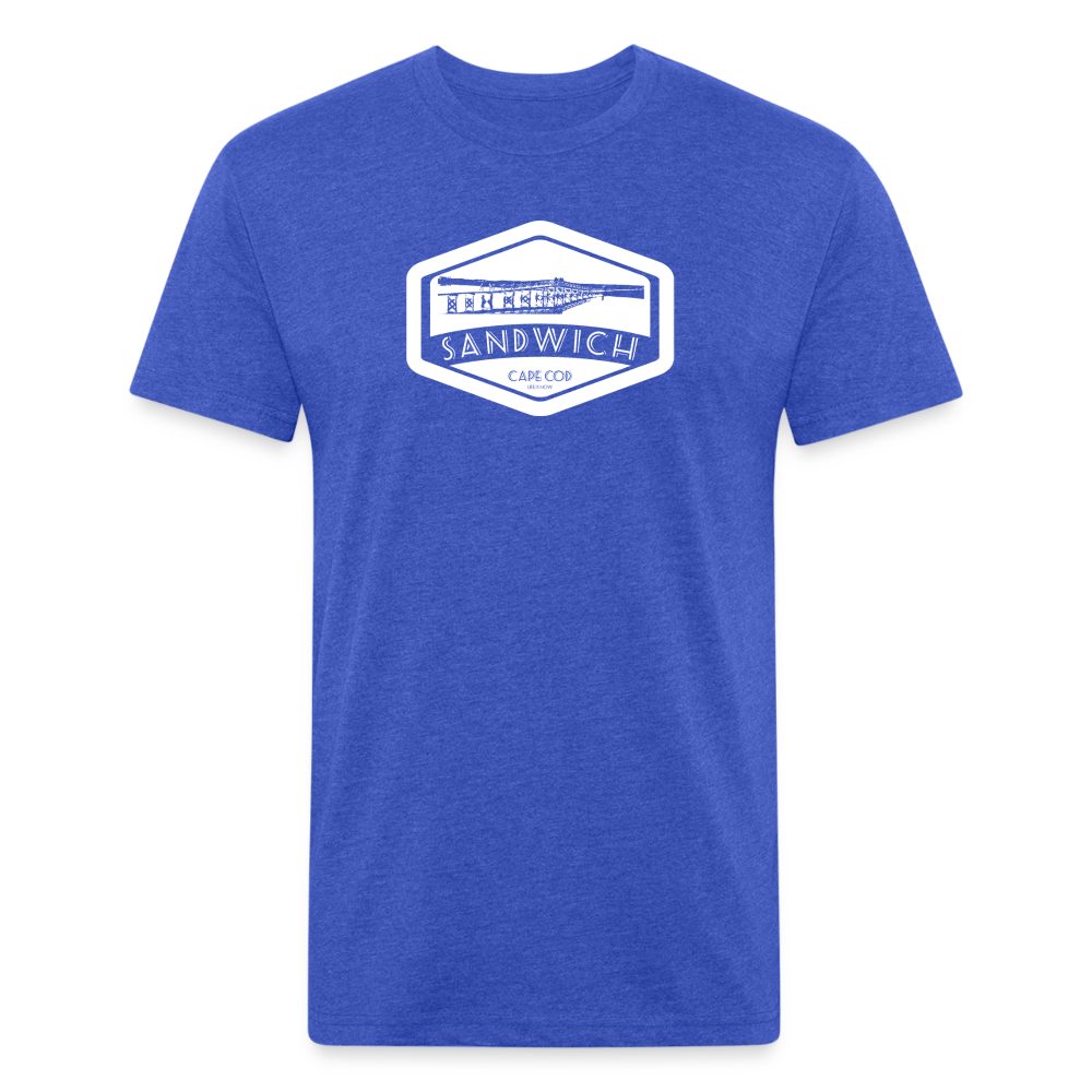 Sandwich Boardwalk Fitted Cotton/Poly T-Shirt - heather royal