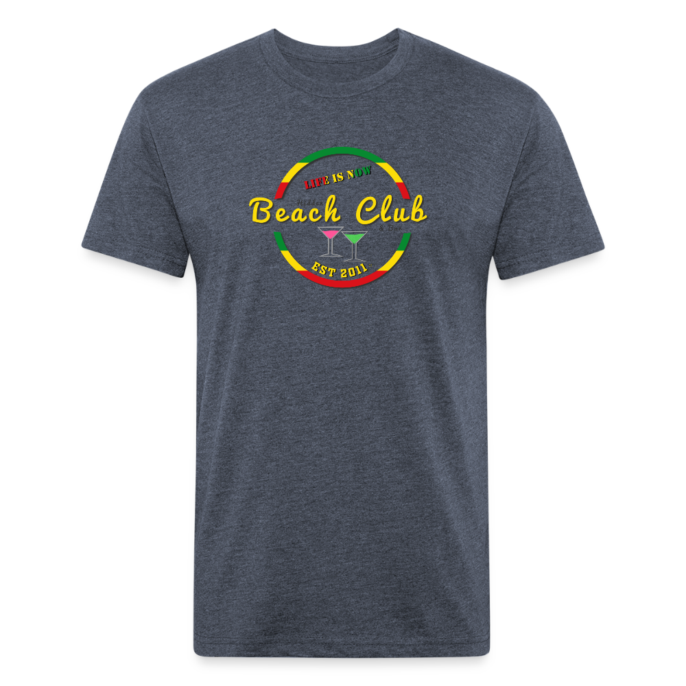 Rasta Beach Club Fitted Cotton/Poly T-Shirt - heather navy