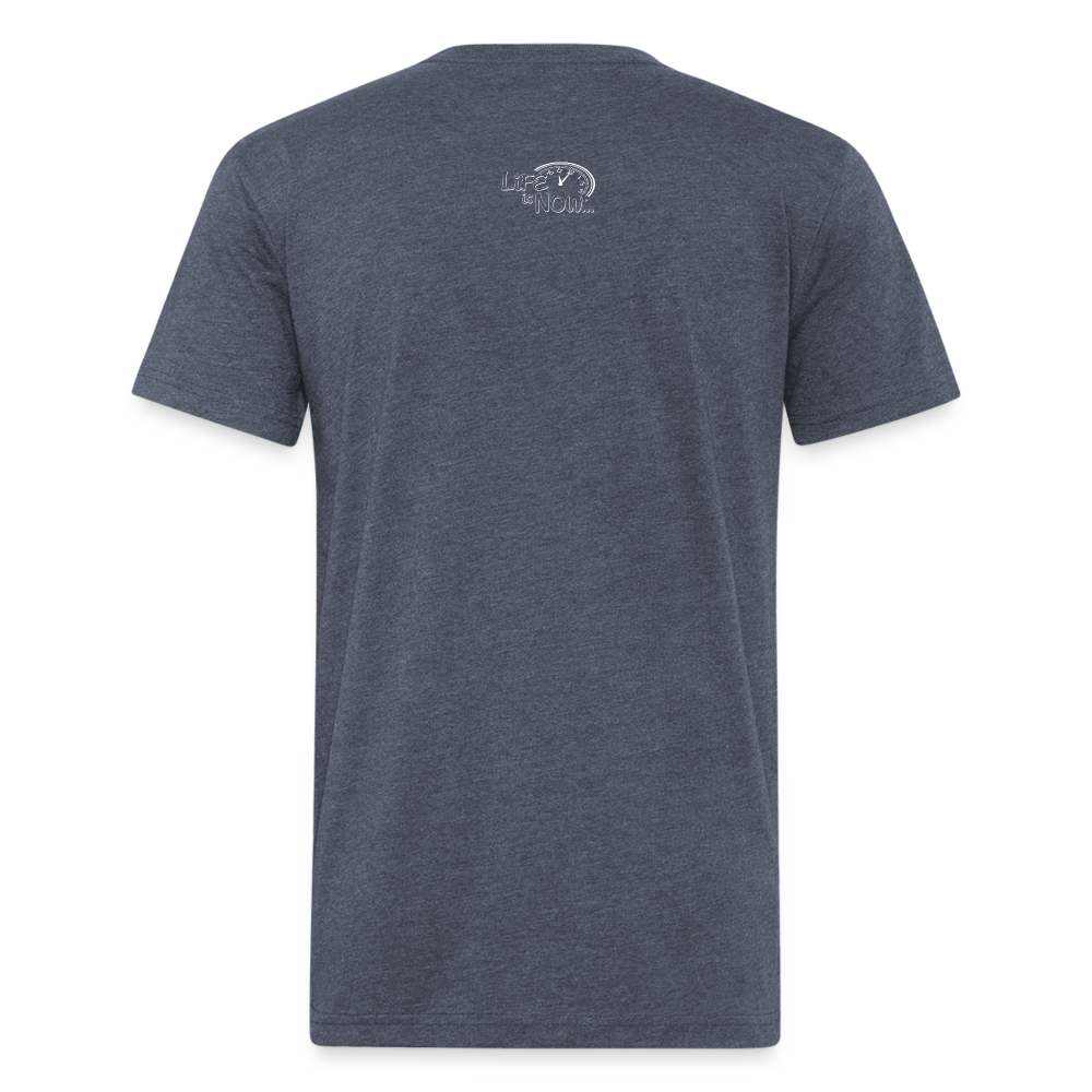 Mountain High Fitted Cotton/Poly T-Shirt - heather navy