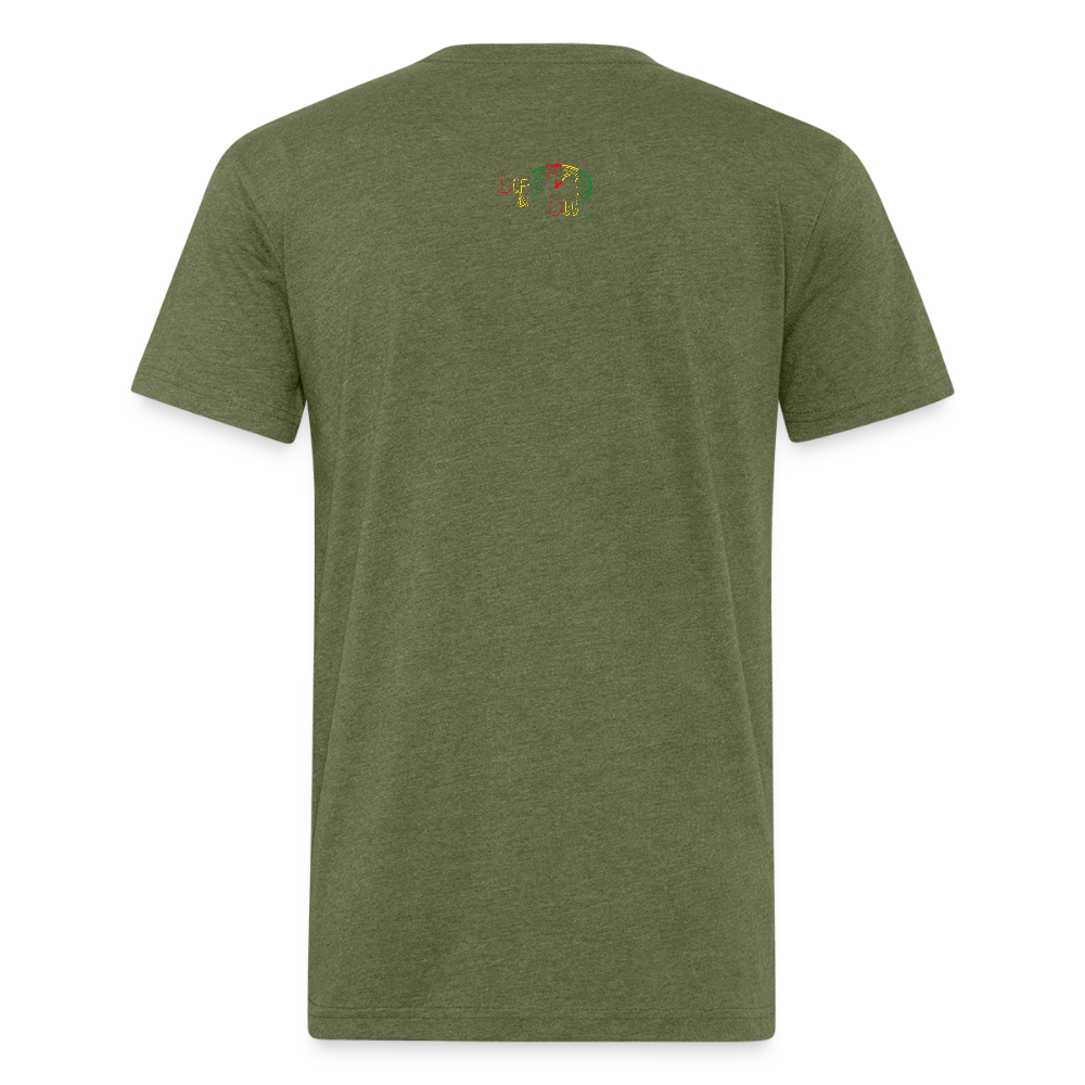 Rasta Beach Club Fitted Cotton/Poly T-Shirt - heather military green