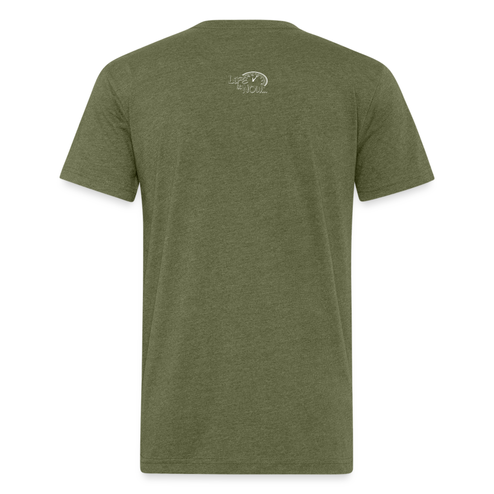 One Goal Down (white) Fitted Cotton/Poly T-Shirt - heather military green